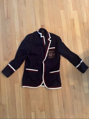 Polo by Ralph Lauren Navy Blazer with White & Maroon Trim